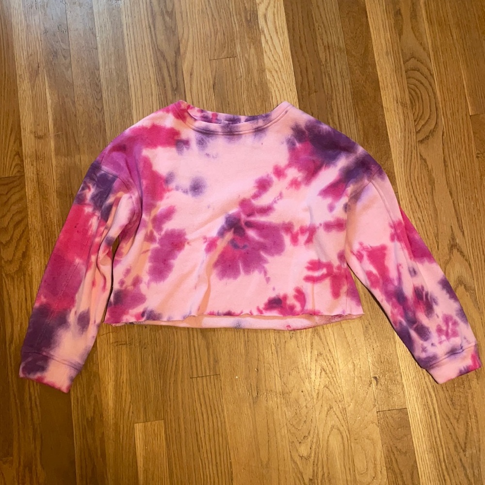 tie dye cropped sweater